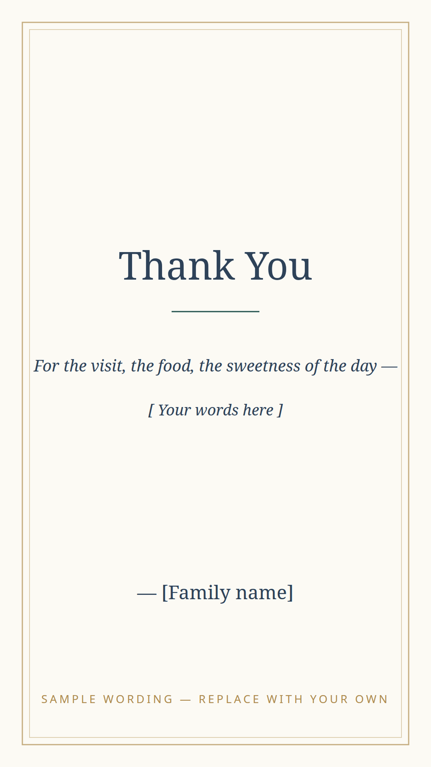 Eid thank-you card template in the matching design